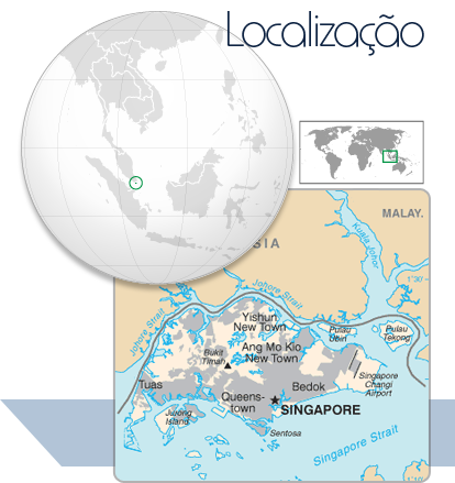 Localização Cingapura