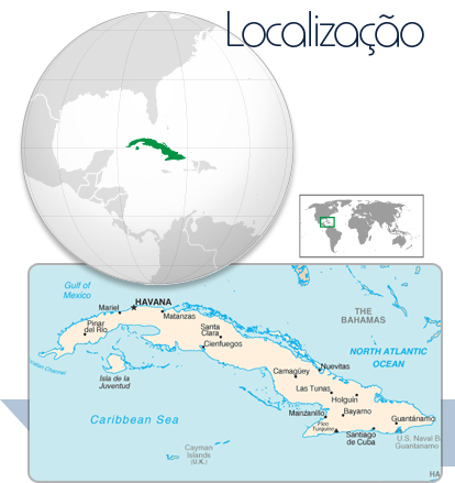 Localização Cuba