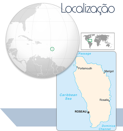 Localização Dominica