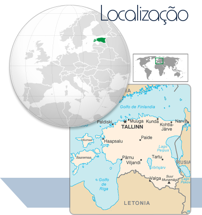 Localização Estônia