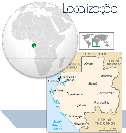Localização Gabão
