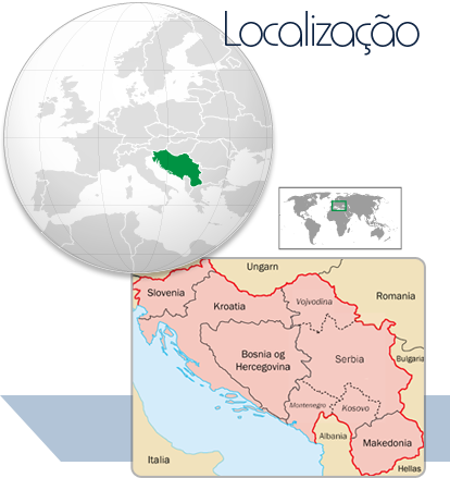 Localização Iugoslávia