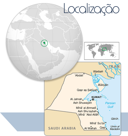 Localização Kuwait