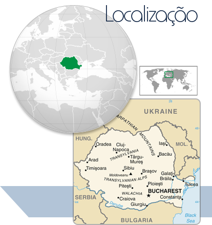 Localização Romênia