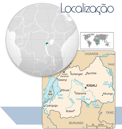 Localização Ruanda