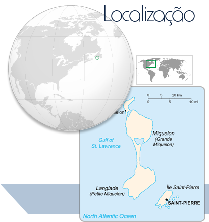 Localização St P. e Miquelon