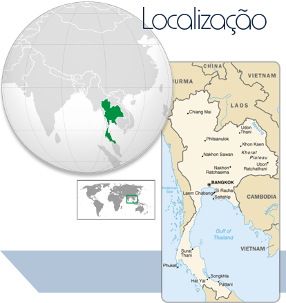 Localização Tailândia